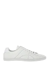 Corneliani White leather snickers for men - perforation. 100% leather. lacing. Outsole: rubber. Country of manufacture: Italy. Care: specialized cleaning - photo 1