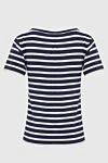 Blue cotton T-shirt for women Saint Laurent - striped pattern, crystal stars. 100% cotton. Country of manufacture: Italy. Care: specialized cleaning - photo 6