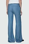 Michael Kors Blue cotton jeans for women - worn effect. two back pockets. 100% cotton. drawstring. Country of manufacture: Italy. Care: specialized cleaning - photo 3