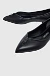 Tom Ford Women's black leather shoes with decorative zipper - Decorative zipper. genuine leather. Heel height: 2 centimeters. Country of manufacture: Italy. Care: specialized cleaning - photo 5