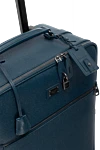 Dolce & Gabbana Blue leather suitcase for men - textured leather, logo. wheeled suitcase. 100% leather. Handles: two handles, one retractable. outer pocket. Fastener: zipper. Country of manufacture: Italy. Care: specialized cleaning - photo 5