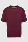 Cesare di Napoli Men's burgundy cotton T-shirt - 100% cotton. Country of manufacture: Italy. Care: specialized cleaning - photo 1