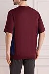 Men's burgundy cotton T-shirt Cesare di Napoli - 100% cotton. Country of manufacture: Italy. Care: specialized cleaning - photo 4