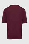 Men's burgundy cotton T-shirt Cesare di Napoli - 100% cotton. Country of manufacture: Italy. Care: specialized cleaning - photo 6