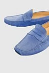 Cesare di Napoli Purple suede men's moccasins - Leather buckle. 100% suede. Interior: Leather. Insole: Leather. Outsole: Other materials. Country of manufacture: Italy. Care: specialized cleaning - photo 5