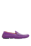 Cesare di Napoli Purple leather men's loafers - Weaving. 100% leather. Interior: Leather. Insole: Leather. Outsole: Other materials. Country of manufacture: Italy. Care: specialized cleaning - photo 1