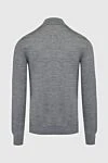 High-collar stand-up woolen sweater gray for men Bilancioni - Embossed diamond pattern. High collar stand. 100% wool. Country of manufacture: Italy. Care: specialized cleaning - photo 6