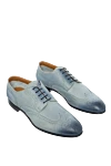 Doucal`s Blue men's leather shoes - Perforation. 100% leather. Lace-up. Interior: Leather. Insole: Leather. Heel height: 2cm. Outsole: Other materials. Country of manufacture: Italy. Care: specialized cleaning - photo 3