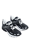 Plein Sport Women's sneakers with white laces and a logo black - logo, contrasting sole. polyester, microfiber. lacing. Country of manufacture: Italy. Care: specialized cleaning - photo 3