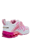 Women's sneakers with white laces and pink logo Plein Sport - logo, contrasting sole, contrasting stripes. polyester, microfiber. lacing. Country of manufacture: Italy. Care: specialized cleaning - photo 4