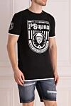 Plein Sport Black cotton and elastane T-shirt for men - Decor: brand logo. Composition: 95% cotton, 5% elastane. Country of manufacture: Italy. Care: specialized cleaning - photo 3