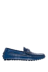 Billionaire Men's alligator leather moccasins blue - Strap. 100% alligator skin. Interior: Leather. Insole: Leather. Outsole: Rubber. Country of manufacture: Italy. Care: specialized cleaning - photo 1