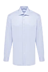 Barba Napoli Сорочка из хлопка голубая мужская - 100% хлопок. пуговицы. Страна производитель: Италия. Уход: специализированная чистка - фото 1