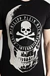 Philipp Plein Black cotton T-shirt for men - print, logo, pattern, rhinestones. 100% cotton. Country of manufacture: Italy. Care: specialized cleaning - photo 5