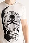 Philipp Plein White cotton T-shirt for men - print, logo, pattern, rhinestones. 100% cotton. Country of manufacture: Italy. Care: specialized cleaning - photo 5