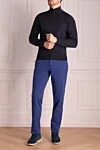 Wool troyer blue for men Brioni - 100% wool. Closure: Zipper. Country of manufacture: Italy. Care: specialized cleaning - photo 2