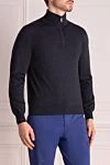 Brioni Wool troyer blue for men - 100% wool. Closure: Zipper. Country of manufacture: Italy. Care: specialized cleaning - photo 3
