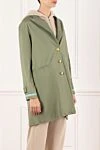 Alessandra Chamonix Green cotton raincoat for women - 100% cotton. Closure: buttons. two side pockets. Country of manufacture: Italy. Care: specialized cleaning - photo 3