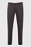 Cesare di Napoli Men's brown wool trousers - 100% wool. Closure: button, zipper. two side pockets, two back pockets. Country of manufacture: Italy. Care: specialized cleaning - photo 1