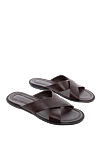 Doucal`s Brown leather flip flops for men - binding. leather interior. 100% leather. polyurethane. Country of manufacture: Italy. Care: specialized cleaning - photo 3