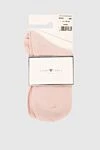 Story Loris Women's socks with a flower pink - fabric flowers and beads. cotton, polyamide, elastane. Country of manufacture: Italy. Care: specialized cleaning - photo 1