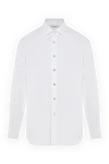 Kiton White cotton shirt for men - 100% cotton. Closure: buttons. Country of manufacture: Italy. Care: specialized cleaning - photo 1