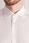 Kiton White cotton shirt for men - 100% cotton. Closure: buttons. Country of manufacture: Italy. Care: specialized cleaning - photo 5