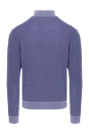 Men's cotton cardigan purple Umberto Vallati - Contrast cuffs and collar. 100% cotton. Closure: Zipper. Country of manufacture: Italy. Care: specialized cleaning - photo 6