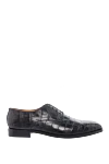 Cesare di Napoli Black alligator leather men's shoes - Textured leather. 100% alligator skin. Lace-up. Interior: Leather. Insole: Leather. Heel height: 2cm. Outsole: Other materials. Country of manufacture: Italy. Care: specialized cleaning - photo 1