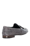 Gray crocodile leather loafers for men Cesare di Napoli - textured leather, tassels. 100% crocodile skin. Insole: leather. Sole Height: Heel Height 2cm. Country of manufacture: Italy. Care: specialized cleaning - photo 4