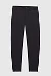 Barba Napoli Women's cropped cotton trousers black - two side pockets, two back pockets. cotton, elastane. button, zipper. Lining: cotton. Country of manufacture: Italy. Care: specialized cleaning - photo 1