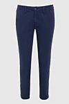 Barba Napoli Women's cropped trousers blue - two side pockets, two back pockets. cotton, elastane. button, zipper. Lining: cotton. Country of manufacture: Italy. Care: specialized cleaning - photo 1