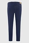 Women's cropped trousers blue Barba Napoli - two side pockets, two back pockets. cotton, elastane. button, zipper. Lining: cotton. Country of manufacture: Italy. Care: specialized cleaning - photo 6