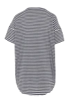 White cotton and polyester T-shirt for women Lucille - striped pattern, sequin decoration, free cut. 70% cotton, 30% polyester. Country of manufacture: Italy. Care: specialized cleaning - photo 6