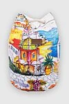 FeFe Women's white cotton backpack with city print - original print. drawstring. cotton. Country of manufacture: Italy. Care: specialized cleaning - photo 1