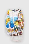 FeFe Women's white cotton backpack with city print - original print. drawstring. cotton. Country of manufacture: Italy. Care: specialized cleaning - photo 3