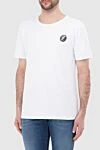 T-shirt made of cotton and elastane white for men Plein Sport - brand logo. 95% cotton, 5% elastane. Country of manufacture: Italy. Care: specialized cleaning - photo 2