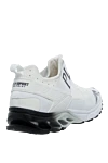 Women's sneakers with perforation and black logo in white Plein Sport - logo, perforation. 100% polyester. Fastener: elastic insert. Country of manufacture: Italy. Care: specialized cleaning - photo 4