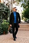 Loro Piana Пальто из шерсти черное мужское - 100% шерсть. Пуговицы. Два боковых кармана, два внутренних кармана. 100% шёлк. Страна производитель: Италия. Уход: специализированная чистка - фото 7