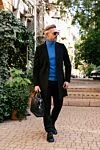 Пальто из шерсти черное мужское Loro Piana - 100% шерсть. Пуговицы. Два боковых кармана, два внутренних кармана. 100% шёлк. Страна производитель: Италия. Уход: специализированная чистка - фото 8