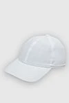 Portaluri White linen cap for men - 100% linen. Country of manufacture: Italy. Care: specialized cleaning - photo 3