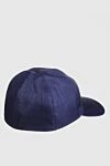 Portaluri Blue viscose cap for men - Stock: 100% viscose. Country of manufacture: Italy. Care: specialized cleaning - photo 3