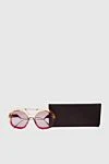 Fendi Glasses for women large pink fantasy shape - logo on the bracket. Additional: UV protection. plastic, metal. Country of manufacture: Italy. Care: specialized cleaning - photo 5