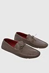 Loro Piana Men's nubuck moccasins in gray - Lace. 100% nubuck. Interior: Leather. Insole: Leather. Outsole: Other materials. Country of manufacture: Italy. Care: specialized cleaning - photo 3