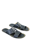 Tardini Black alligator leather flip flops for men - logo. leather interior. 100% alligator skin. polyurethane. Country of manufacture: Italy. Care: specialized cleaning - photo 3