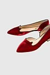 Charlotte Olympia Туфлі жіночі червоні з вирізами у формі вушок - тиснення логотипа. натуральна шкіра, віскоза. Країна виробник: Італія. Догляд: спеціалізоване чищення - фото 5