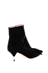 Women's black boots with a bow on the toe Rochas - a bow on the toe. leather, viscose, cupra. Heel height: 7 centimeters. zipper. Country of manufacture: Italy. Care: specialized cleaning - photo 4