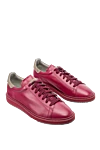 Brunello Cucinelli Red leather sneakers for men - contrasting backdrop. 100% genuine leather. lacing. Country of manufacture: Italy. Care: specialized cleaning - photo 3