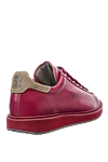 Red leather sneakers for men Brunello Cucinelli - contrasting backdrop. 100% genuine leather. lacing. Country of manufacture: Italy. Care: specialized cleaning - photo 4