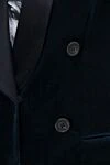 Жакет из хлопка синий женский Brunello Cucinelli - пуговицы, шелковый лацкан. 100% хлопок. пуговицы. два внешних боковых кармана, нагрудный карман, три внутренних кармана. 100% купро. Страна производитель: Италия. Уход: специализированная чистка - фото 4